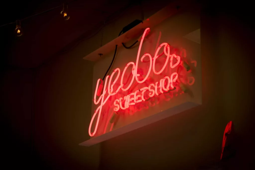 Sign at yeobo sweet shop