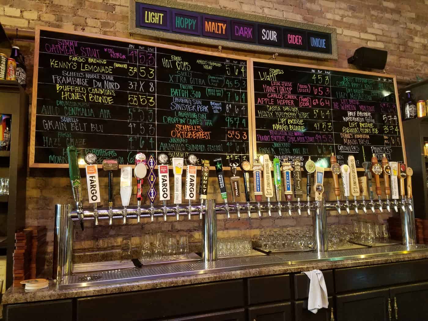 Front Street Taproom features 30 Tap Lines dedicated to MN and ND produced local craft beer, cider, and kombucha.