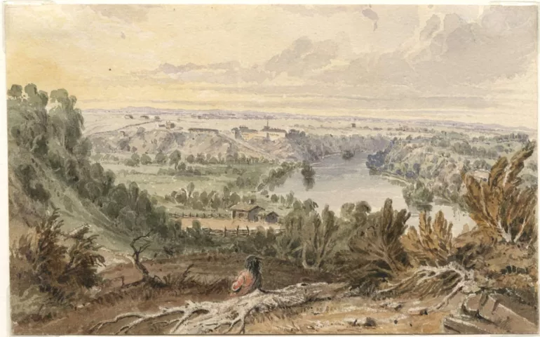 "Fort Snelling from Two Miles Below" by Seth Eastman, 1846-1848