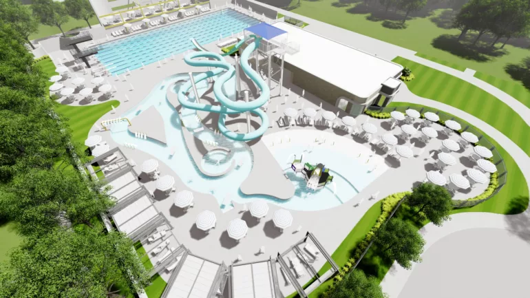 Rending of Island Park Pool Project