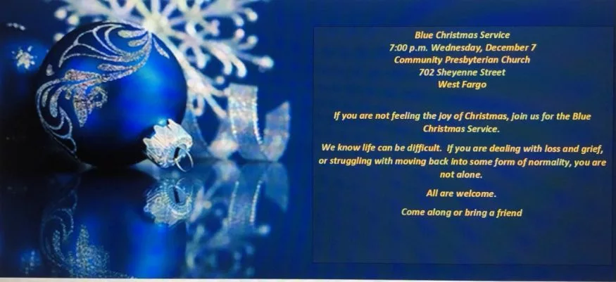 Blue Christmas Service at Community Presbyterian Church, West Fargo