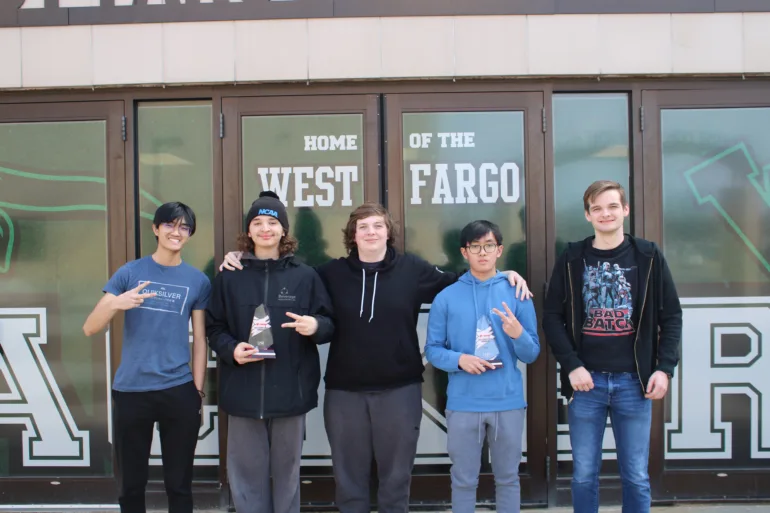 Photo of West Fargo High School’s esports team