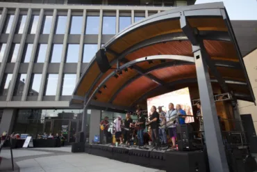 Photo of live music at Fargo's Broadway Square