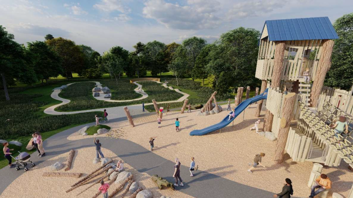 Mock up of Rotary Natural Play Hill