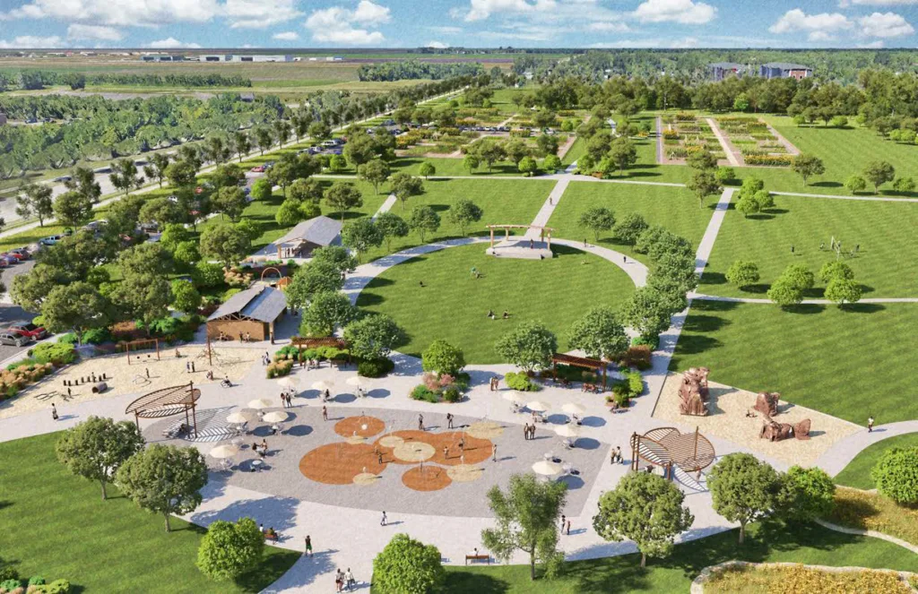 Rendering of Yunker Farm Park Master Plan