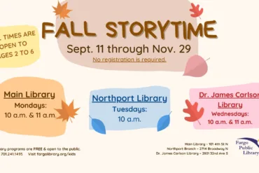 Fall 2023 Storytime graphic