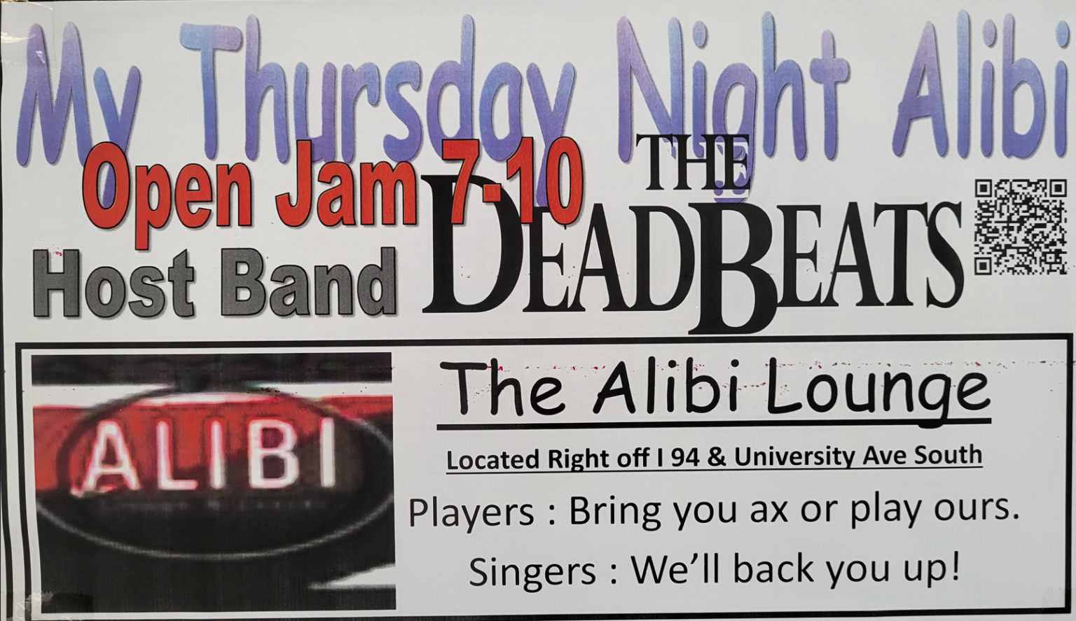 Thursday Night Jam Session with the Dead Beats at Alibi Lounge at the