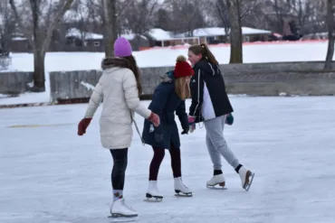 Photo of girls skating outdoors