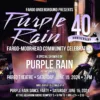Purple Rain 40th Anniversary movie event graphic