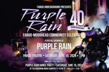 Purple Rain 40th Anniversary movie event graphic