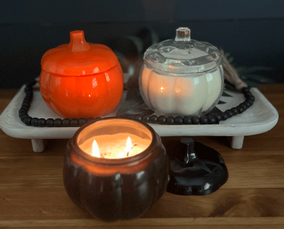 Soy Candle Making Glass Pumpkin Container