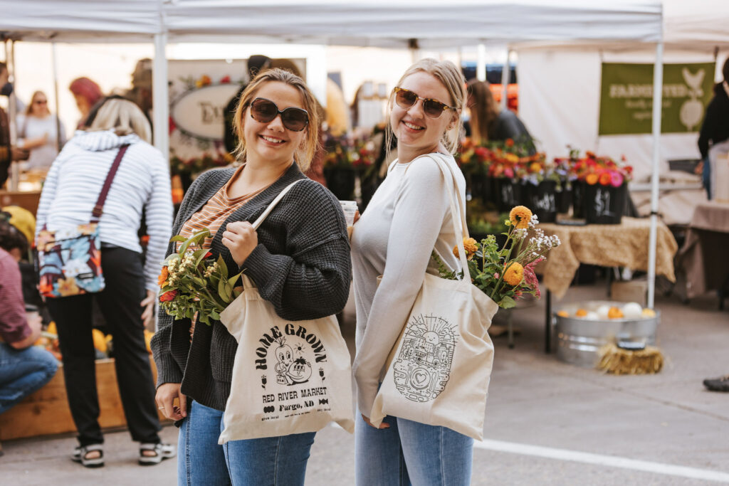 Photo of shoppers at Fargo's Red River Market