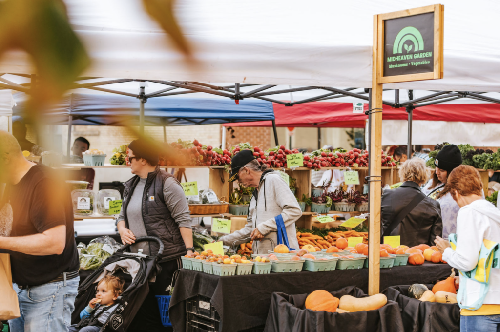 Photo of shoppers at Fargo's Red River Market