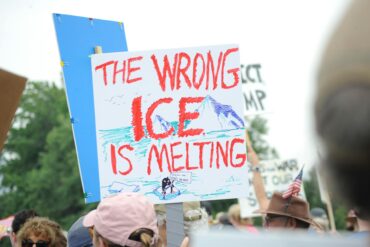 Photo of anti-ICE protest sign