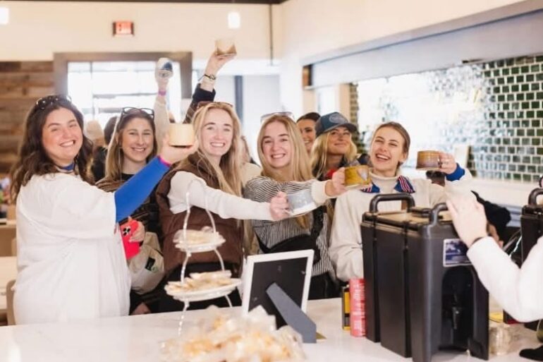 People participating in the Coffee and Cocoa Crawl