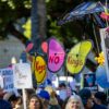 Colorful Protest Signs at Sacramento Rally